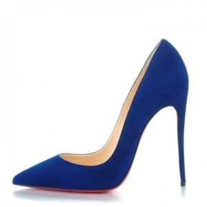 Christian louboutin So Kate blue suede pumps